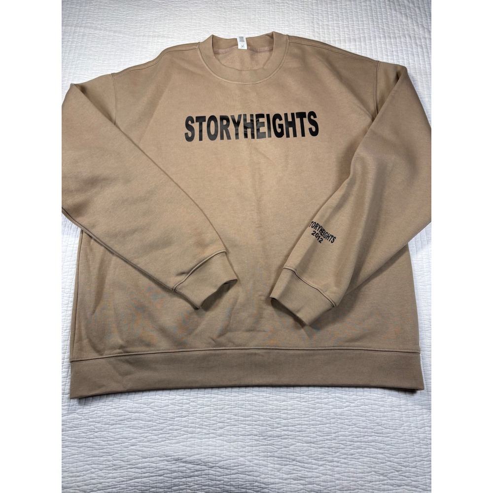 STORYHEIGHTS Crewneck Sweatshirt Tan XL AS Colour Relax Pullover Casual Men's